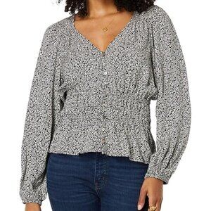 NWOT Madewell Size M Smocked-Waist Top in Tudor Floral